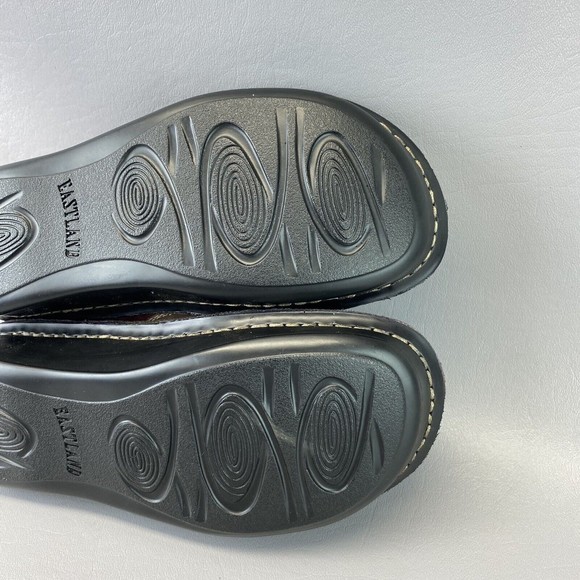 Eastland Roll Call Women's 7M Burgundy Suede Leather Clog‎ Wedge Loafer Shoes - Picture 14 of 14